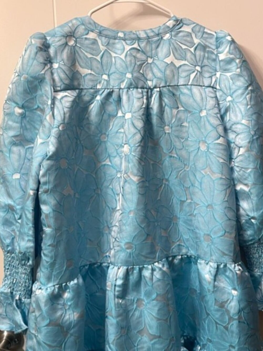 Tuckernuck Pomander Place Blue Daisy Jacquard Kenzo Dress Size XL - Picture 10 of 16